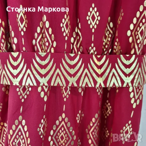 Разкошна рокля в тъмночервено, снимка 3 - Рокли - 49999746