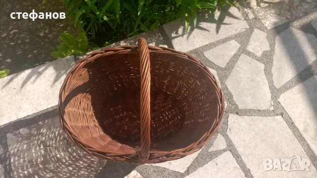 Две големи здрави кошници, ръчно плетени от едно време, снимка 8 - Антикварни и старинни предмети - 50734765