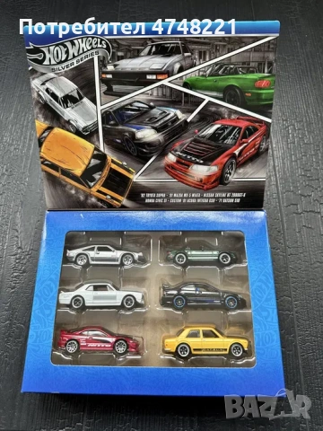 Hot wheels 6 pack Toyota Mazda Nissan Honda Acura Datsun +подарък