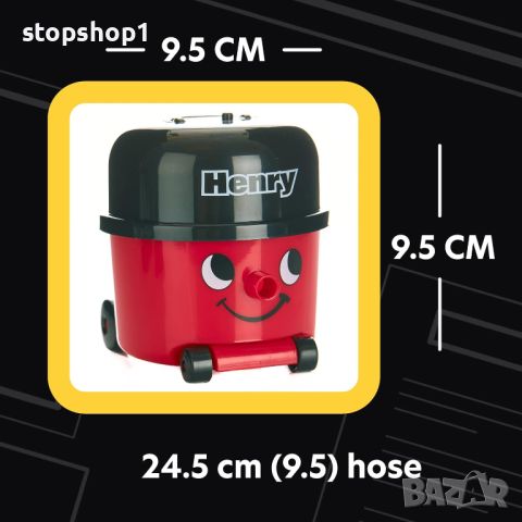 Paladone Henry Hoover Desk Mini Vacuum - новаторски почистващ препарат за настолни компютри, безкоор, снимка 3 - Прахосмукачки - 46658862