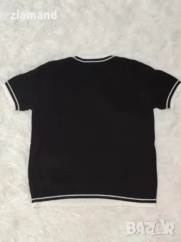 Блуза с къс ръкав плетиво, снимка 4 - Блузи с дълъг ръкав и пуловери - 49840611