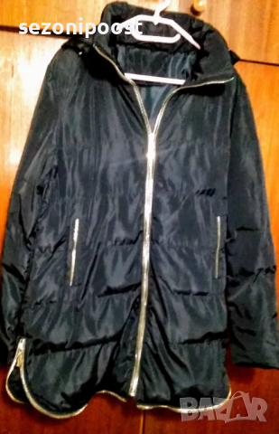 💟Дамско Чисто ново красиво дълго зимно яке със сваляема качулка-Л,ХЛ 💟