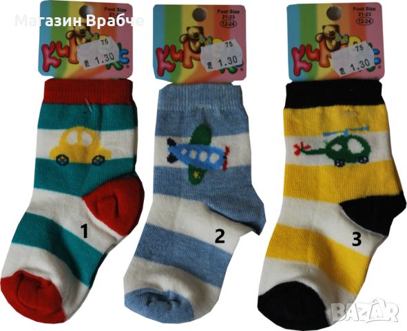 Детски къси чорапки, снимка 3 - Бебешки чорапи - 45854090