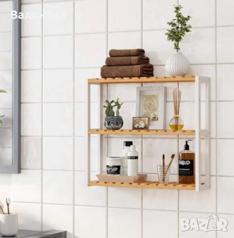 Бамбуков рафт за баня, снимка 2 - Шкафове - 53112083