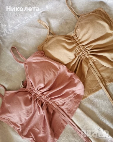 Сет 2 броя топ с връзки, снимка 5 - Корсети, бюстиета, топове - 50697545