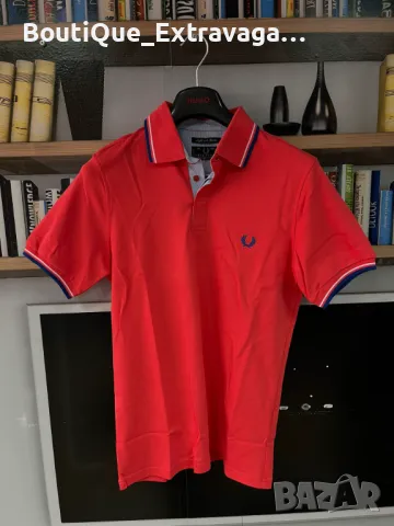 Мъжка тениска Fred Perry Polo Red/Blue !!!