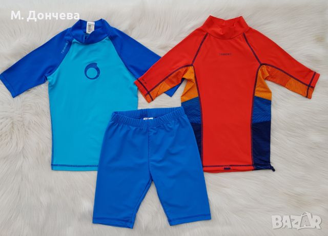 Плажни блузи UPF 50+ и бански за момче 7-8 години, снимка 11 - Детско бельо и бански  - 45694782