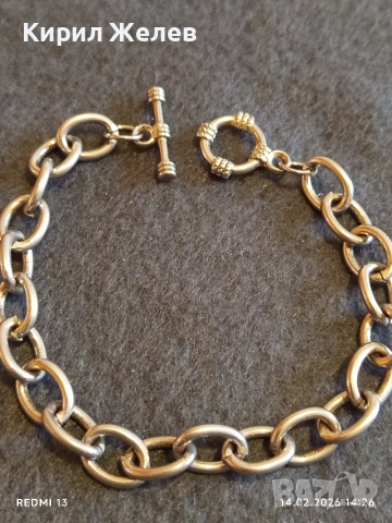 Класически модел гривна от неръждаема стомана закопчаване тип тогла 40783, снимка 4 - Гривни - 53475530