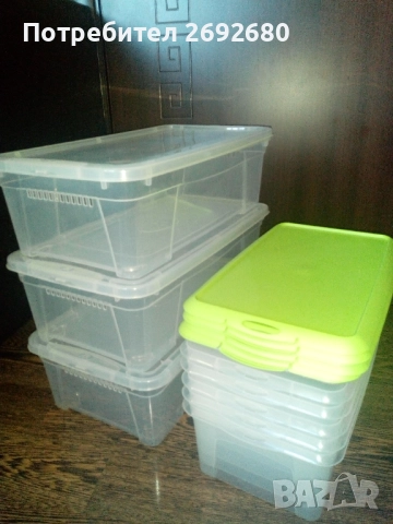 Нови големи прозрачни кутии за съхранение 48L и комплекти от 3бр. или от 6бр., снимка 11 - Други стоки за дома - 50753354