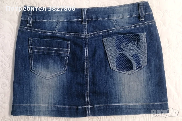 Дънкова пола, снимка 4 - Поли - 50659262