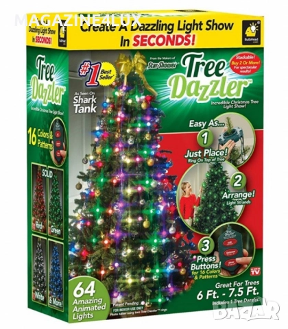 Коледни LED лампички за елха Star shower tree dazzler TV164