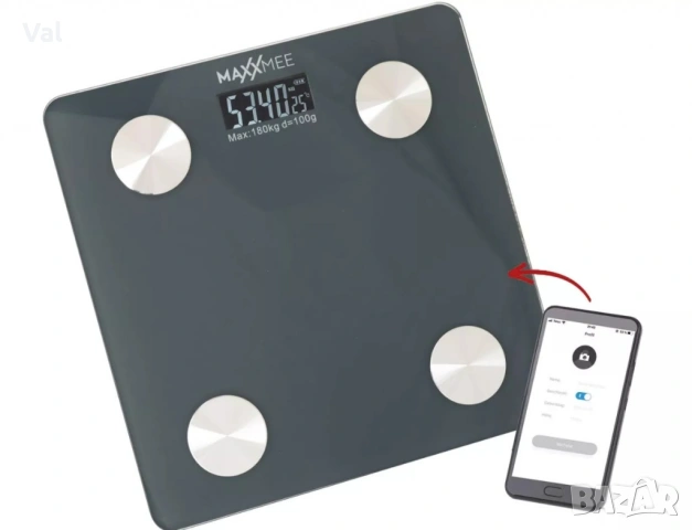 Дигитален кантар с анализ на тялото и Bluetooth свързаност, снимка 6 - Електронни везни - 53848124