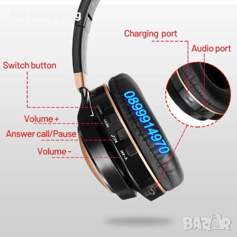 Светлинни безжични слушалки, снимка 4 - Bluetooth слушалки - 46772432