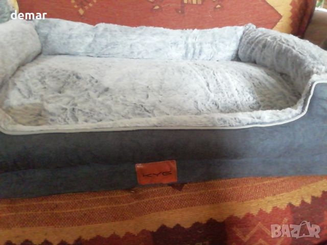 KYG Кучешко легло с размер L, до 34 кг, 90 * 70 * 20 см, синьо и сиво, снимка 10 - За кучета - 45505335