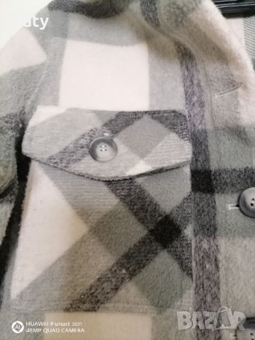 Риза/палтенце в цвят мента, каре ХС, С, снимка 2 - Ризи - 45143402