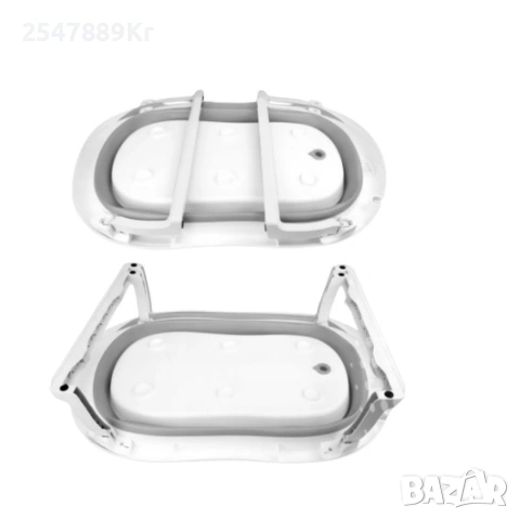 Сгъваема бебешка вана с термометър и възглавница, снимка 3 - За банята - 53004116