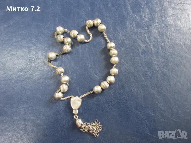 Старинна сребърна броеница, снимка 3 - Други ценни предмети - 50335347