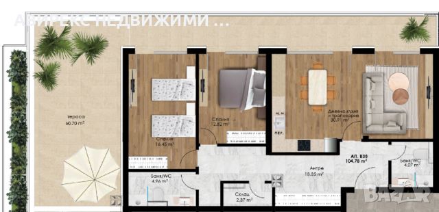 Без комисионна! Тристаен апартамент в бутикова сграда, снимка 3 - Aпартаменти - 46387124