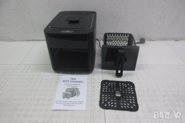 Air Fryer 32852A  Две в 1/  4.3L + top grill - 1500W (NEW)., снимка 4 - Фритюрници - 52592614