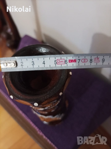 Дървена ваза, снимка 2 - Вази - 53223712