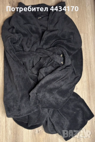 Спешно! Мек черен халат Liv&Bo – уютен халат за жени и мъже