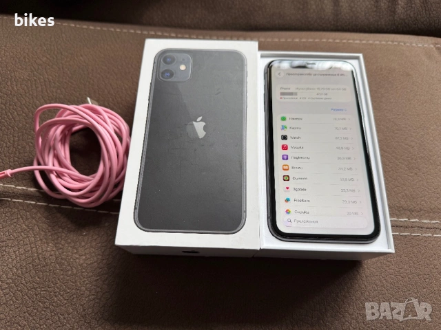 iPhone 11 black 64gb КАТО ЧИСТО НОВ 130€, снимка 2 - Apple iPhone - 53925040