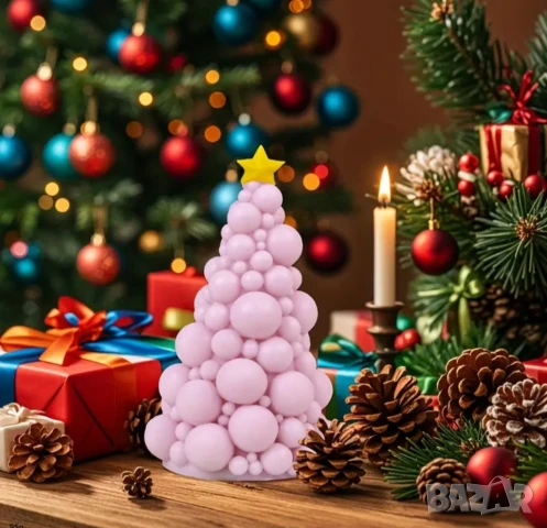 Молд елха от топки (2), снимка 3 - Форми - 50741511