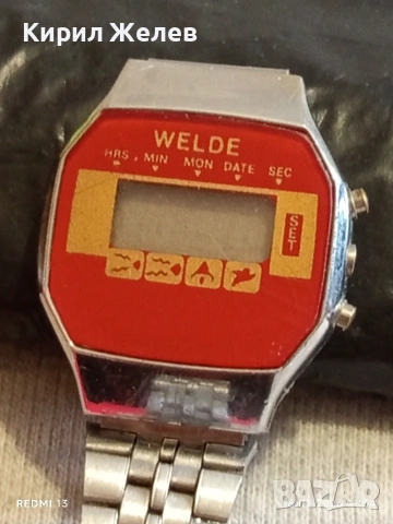 Винтидж електтронен часовник WELDE рядък дамски за КОЛЕКЦИОНЕРИ 26253, снимка 3 - Антикварни и старинни предмети - 53492686