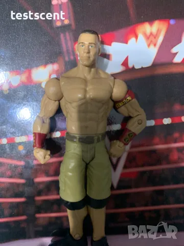 Екшън фигура WWE John Cena Джон Сина Mattel Basic Khaki Shorts Red Bands figure играчка, снимка 6 - Колекции - 48438230