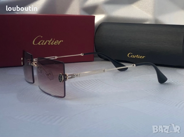 Cartier Мъжки слънчеви очила правоъгълни 3 цвята черни кафяви сини, снимка 10 - Слънчеви и диоптрични очила - 51739091