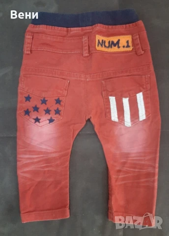 Ефектни детски дънки-размер 80, снимка 2 - Бебешки дънки - 51195903