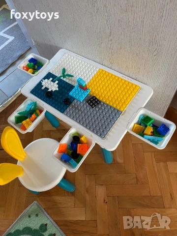 Комплект масичка, конструктор и столче - животни, снимка 3 - Конструктори - 53571016