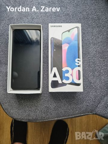 Samsung Galaxy A30s, dual sim, black, ориг. опаковка, като нов, снимка 1 - Samsung - 46362628