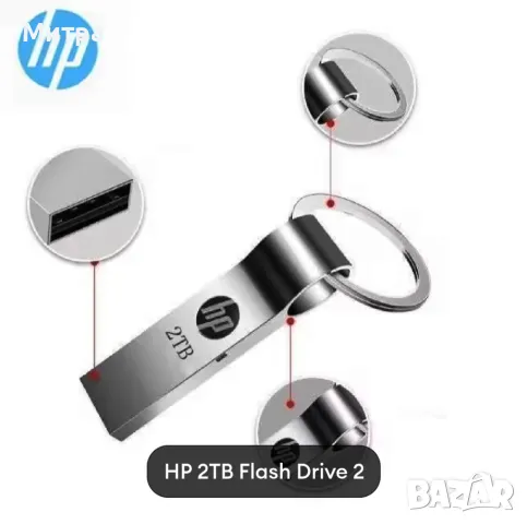 HP USB флаш устройство 2 TB - 2000GB за съхранение на данни, съвместимо с компютър/лаптоп, снимка 12 - USB Flash памети - 50339772