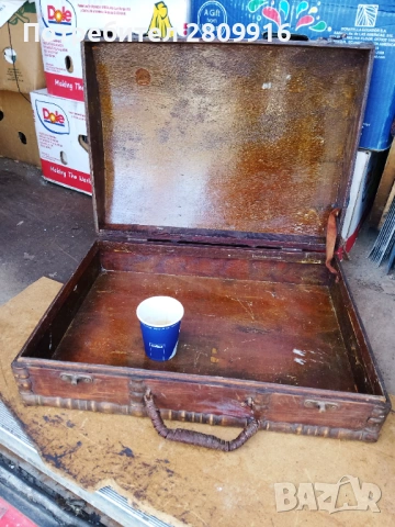 Стара дървена кутия , снимка 2 - Антикварни и старинни предмети - 54171028