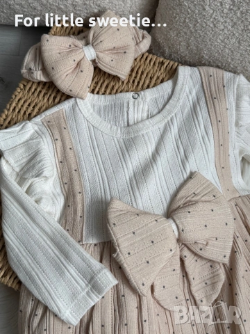 Рокля с лента за глава 🫶🏻, снимка 2 - Бебешки рокли - 53824918