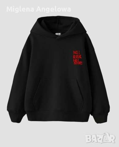 Черен суитчър, снимка 2 - Суичъри - 54265312