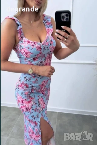 Дамска рокля с вградени чашки, снимка 2 - Рокли - 50990399