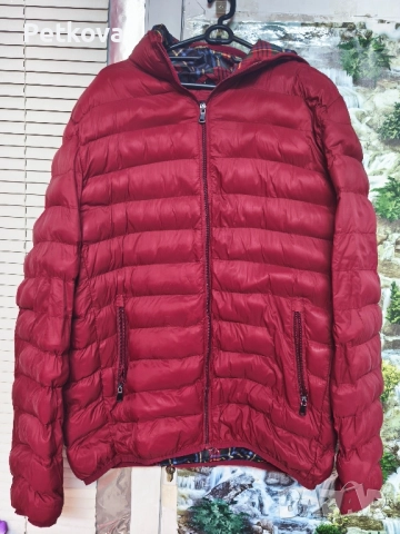 Мъжко яке, пролет и есен, черно и червено