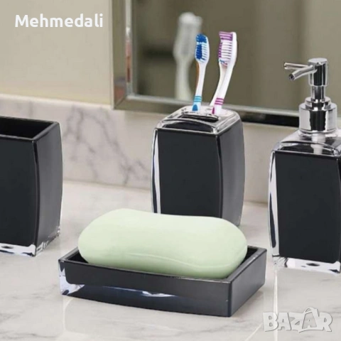 Комплект аксесоари за баня Cheffinger – 4 части, снимка 7 - Органайзери - 53168714