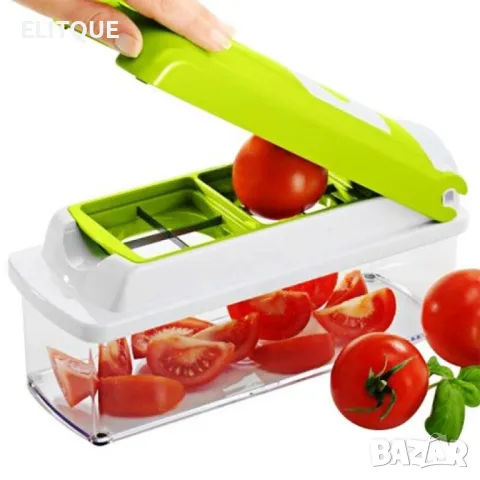 Кухненско Ренде за зеле, моркови с контейнер - Nicer Dicer Plus от 13 части , снимка 11 - Аксесоари за кухня - 48682647