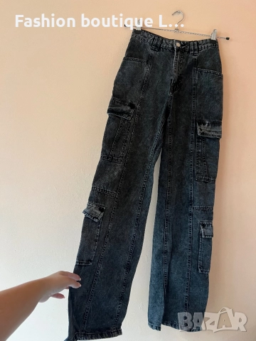 Calliope Дамски тъмно сиви дънки с джобове S размер 👖, снимка 2 - Дънки - 52856410