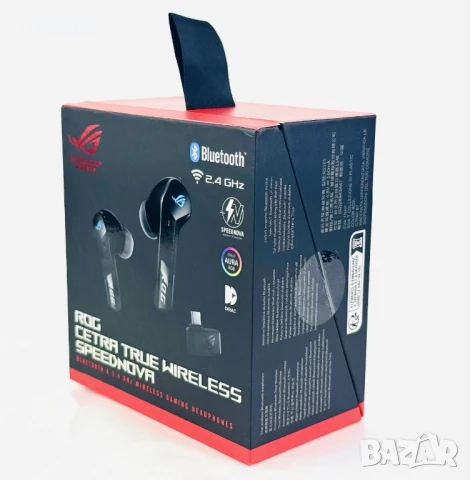  НОВИ! Гейминг слушалки Asus ROG Cetra True Wireless SpeedNova Гаранция, снимка 3 - Слушалки, hands-free - 51017839