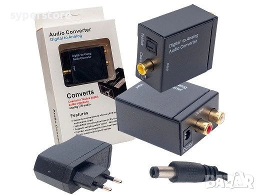 🎧 Аудио преобразувател от оптичен към аналогов аудиосигнал Digital One SP01115, toshlink to coaksia, снимка 3 - Аудиосистеми - 50816653