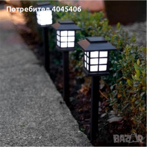 Комплект от 6 броя соларни LED лампи за двор (001), снимка 1 - Градински мебели, декорация  - 46424036