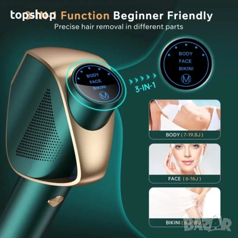 Ново тествано устройство за лазерна епилация, супер бърза светкавична IGBT технология, IPL..., снимка 5 - Епилатори - 51636299