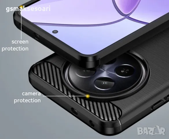 Realme 12 5G / 12X - Удароустойчив Кейс Гръб CARBON, снимка 2 - Калъфи, кейсове - 47009394