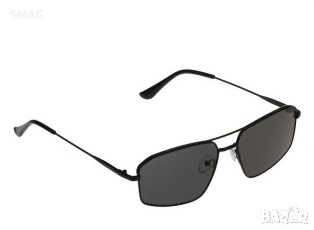 Мъжки слънчеви очила черна метална рамка тъмни стъкла