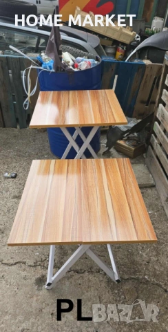 Сгъваема маса за дом, офис и градина Описание:  Маси с елегантен дървесен плот , снимка 8 - Маси - 53538834