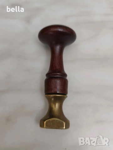 Стар восъчен печат за восък Основа от масивен бронз/месинг 